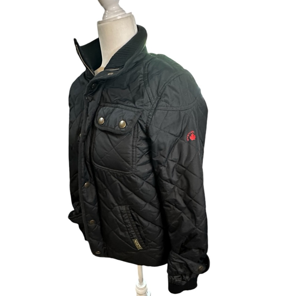 J. Whistler Boys Black Diamond Quilted Jacket w/ Fleece Lining Size 14/16‎